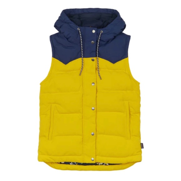Patagonia Jackets & Blazers - Patagonia Yellow/Navy W's Bivy Hooded Vest